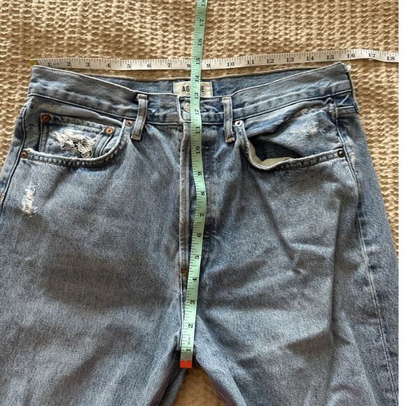 AGOLDE 90's Distressed Mid-Rise Straight Leg Jeans 28 - Picture 7 of 8